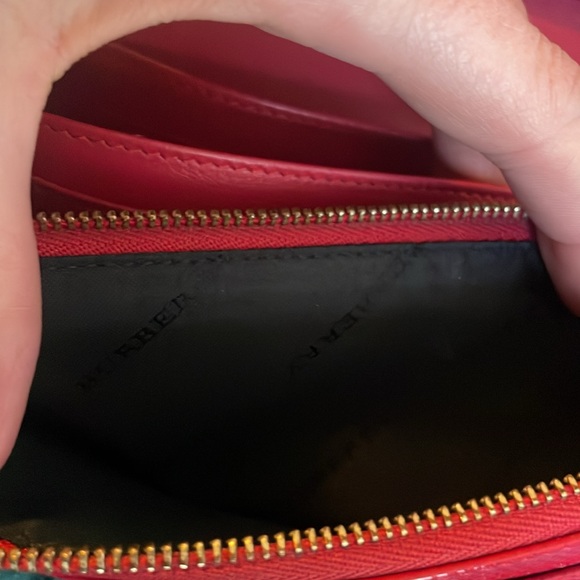 {Burberry} BURBERRY LONDON PATENT LEATHER LONG WALLET in Red - Picture 8 of 14